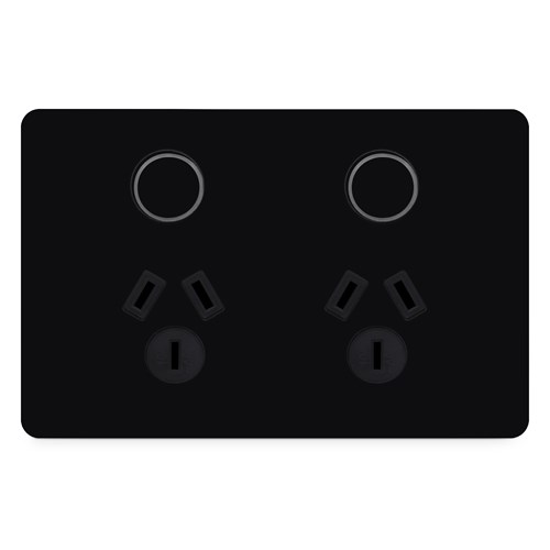 Hesperus Double Powerpoint, Black (Front)